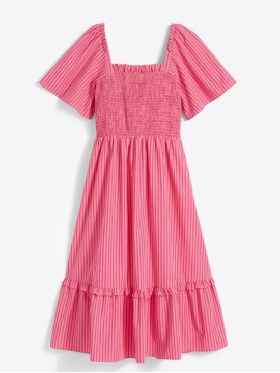 Draper James Dresses & Skirts - Draper James Pink Smocked Square-Neck Midi Dress